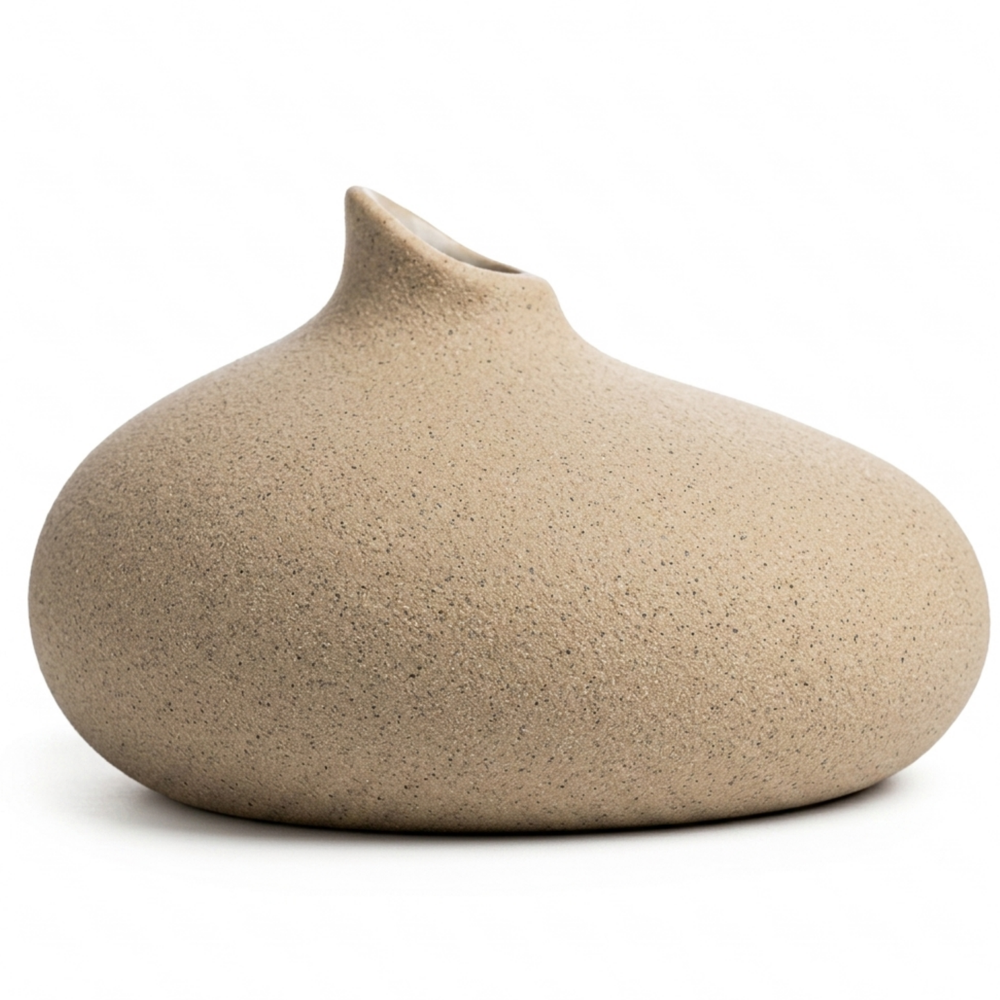 Vaso Ampola Wolff em Cerâmica Bege – 18cm x 11,5cm