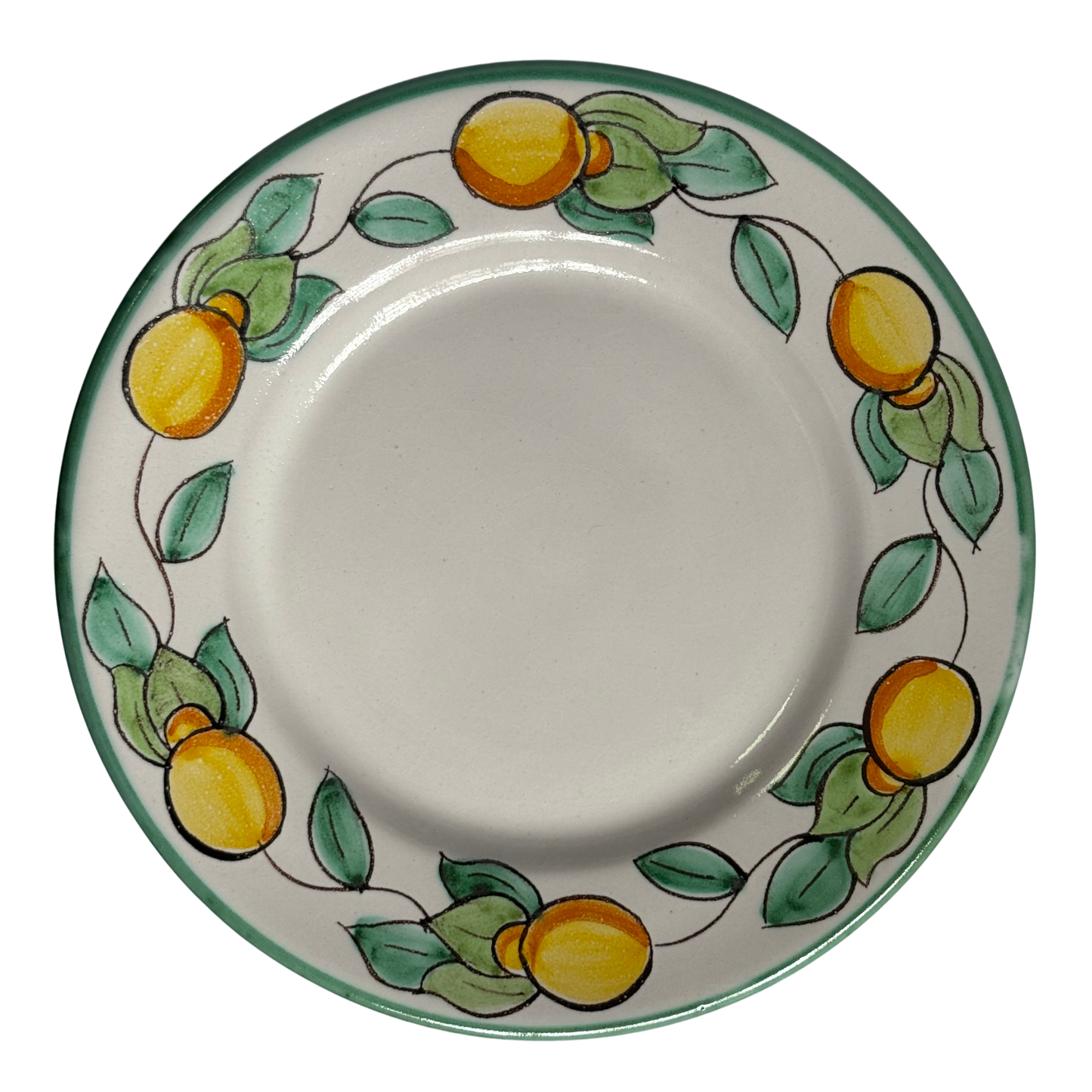 Prato Raso Italiano Limoni Vietri – Cerâmica Artesanal da Costa Amalfitana - 26cm