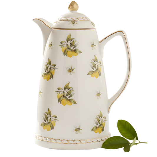 Garrafa Térmica de Porcelana Lemon 28cm - 900ml - A Arte de Servir com Elegância