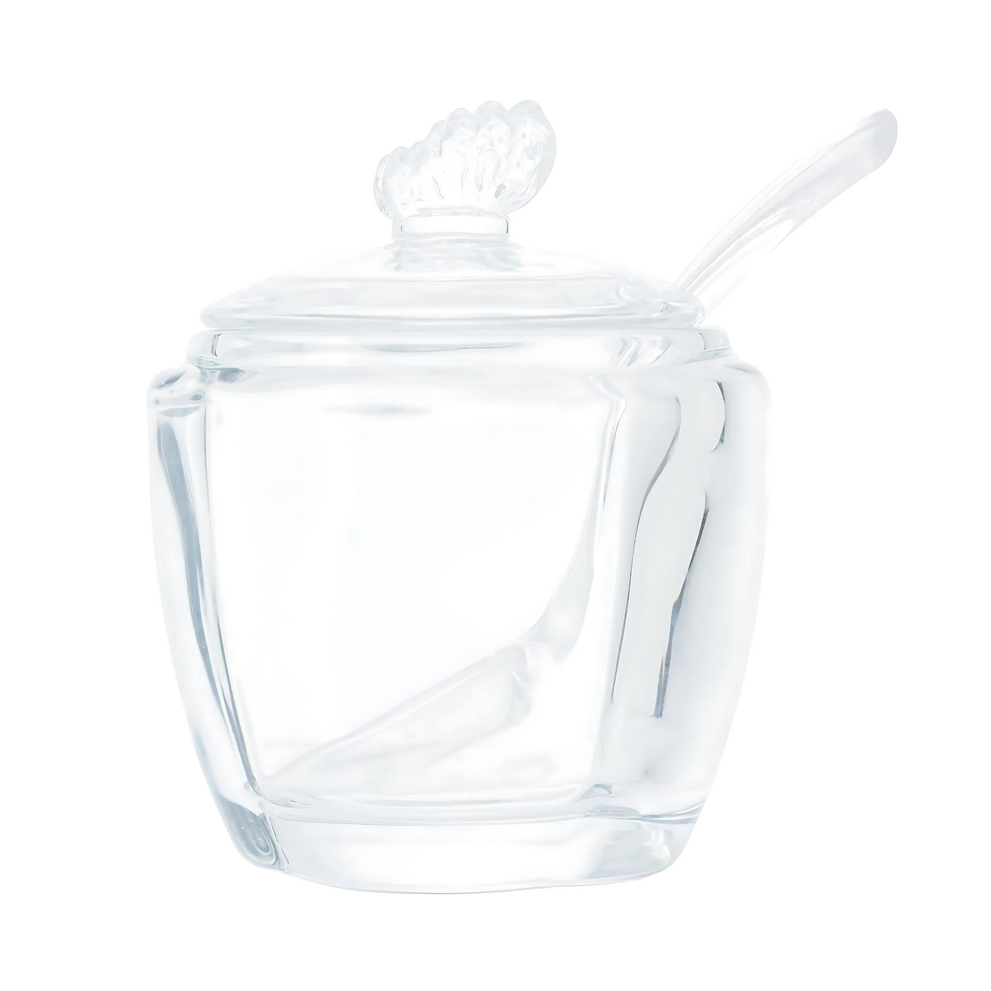 Açucareiro de Vidro C/ Colher  - Butterfly