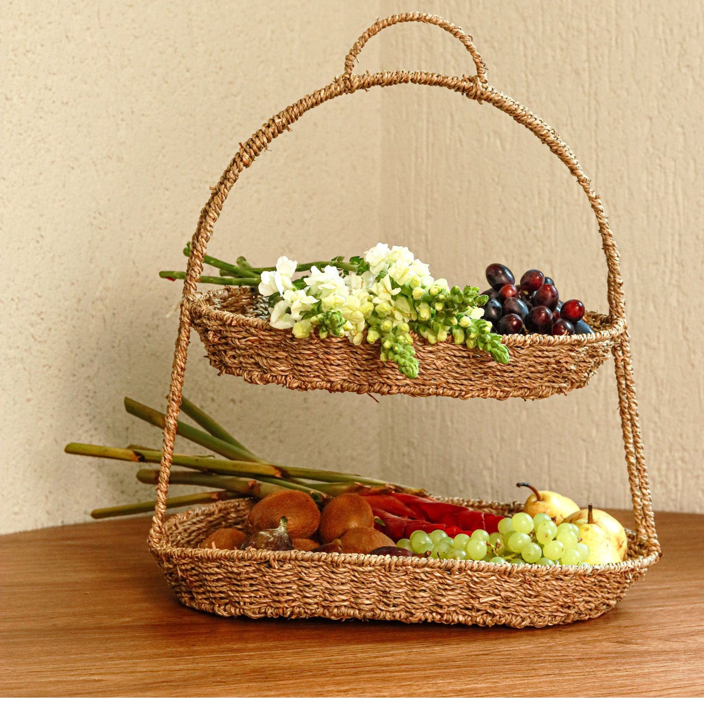 Cesta Dupla c/ Alça - Fiber