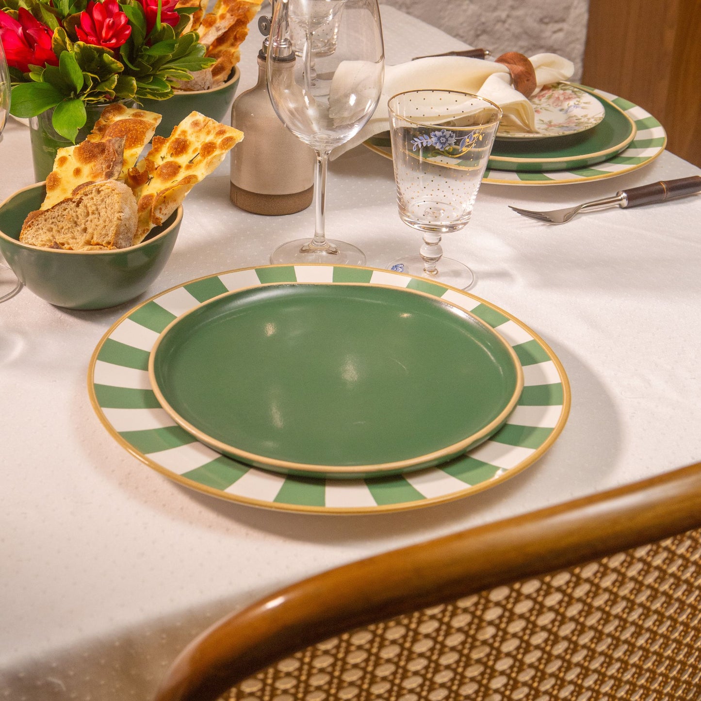 Sousplat - Stripe Verde - 34cm