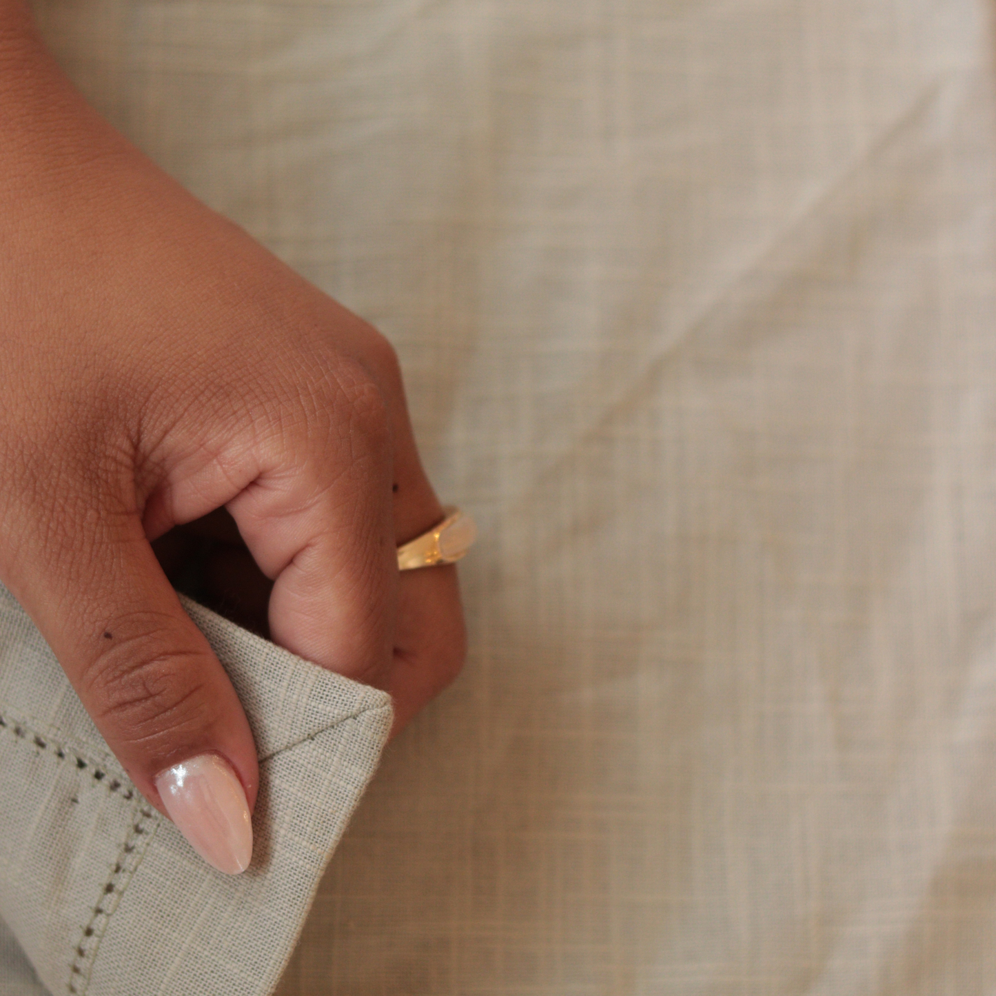 Guardanapo - Ponto Ajour Coloratta Taupe