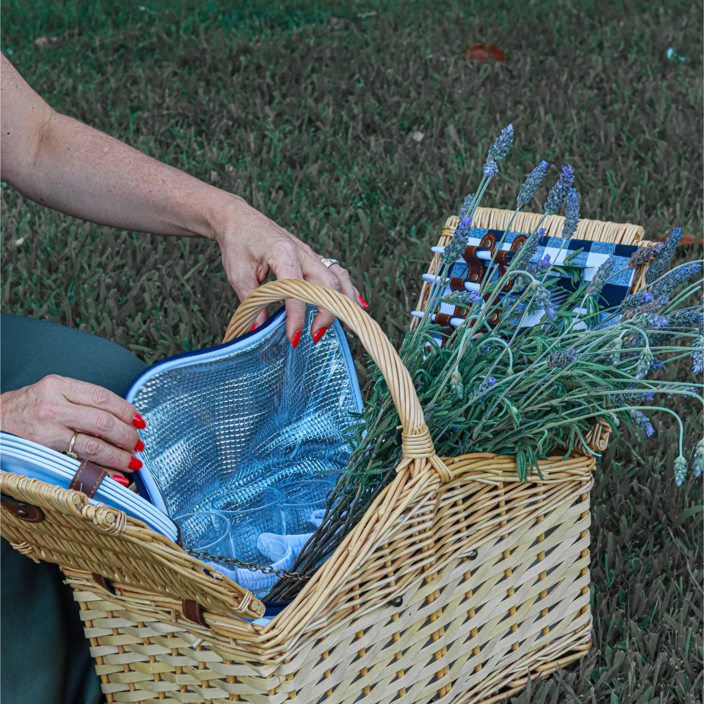 Cesta de Piquenique - Madely - Xadrez Marinho
