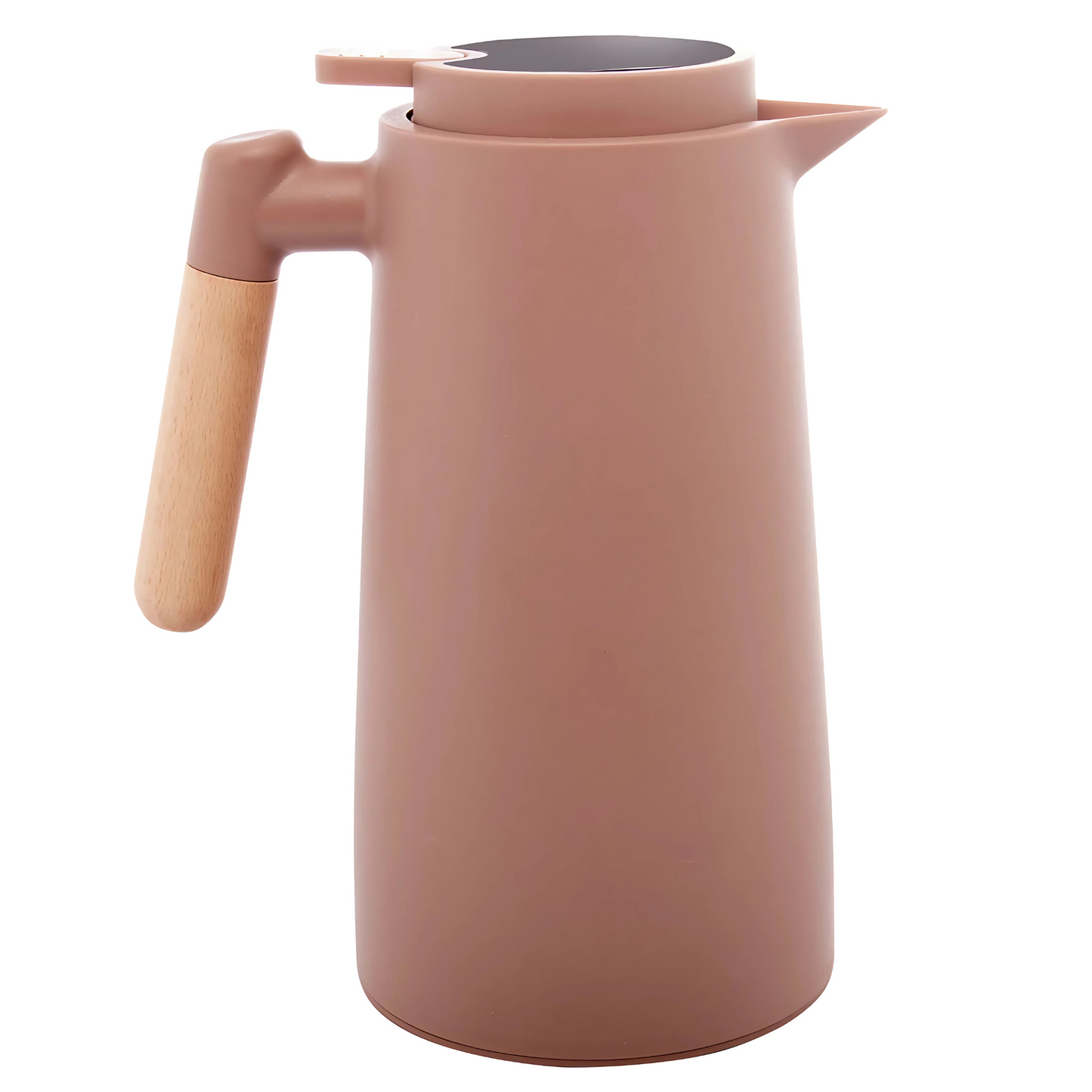 Garrafa Térmica Branca (1L) com Termômetro digital visível na tampa.