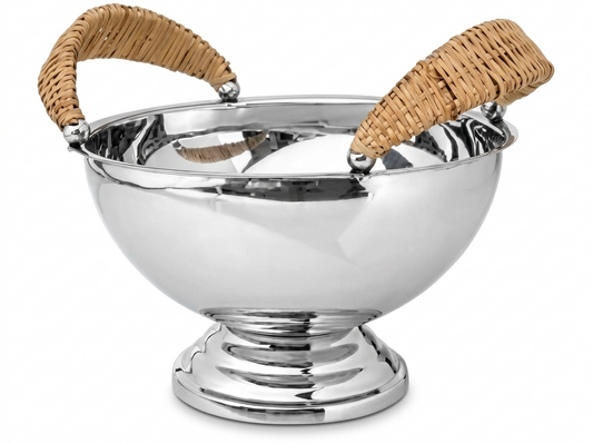 Bowl  em Inox com Alça Rattan Steel - 20cm