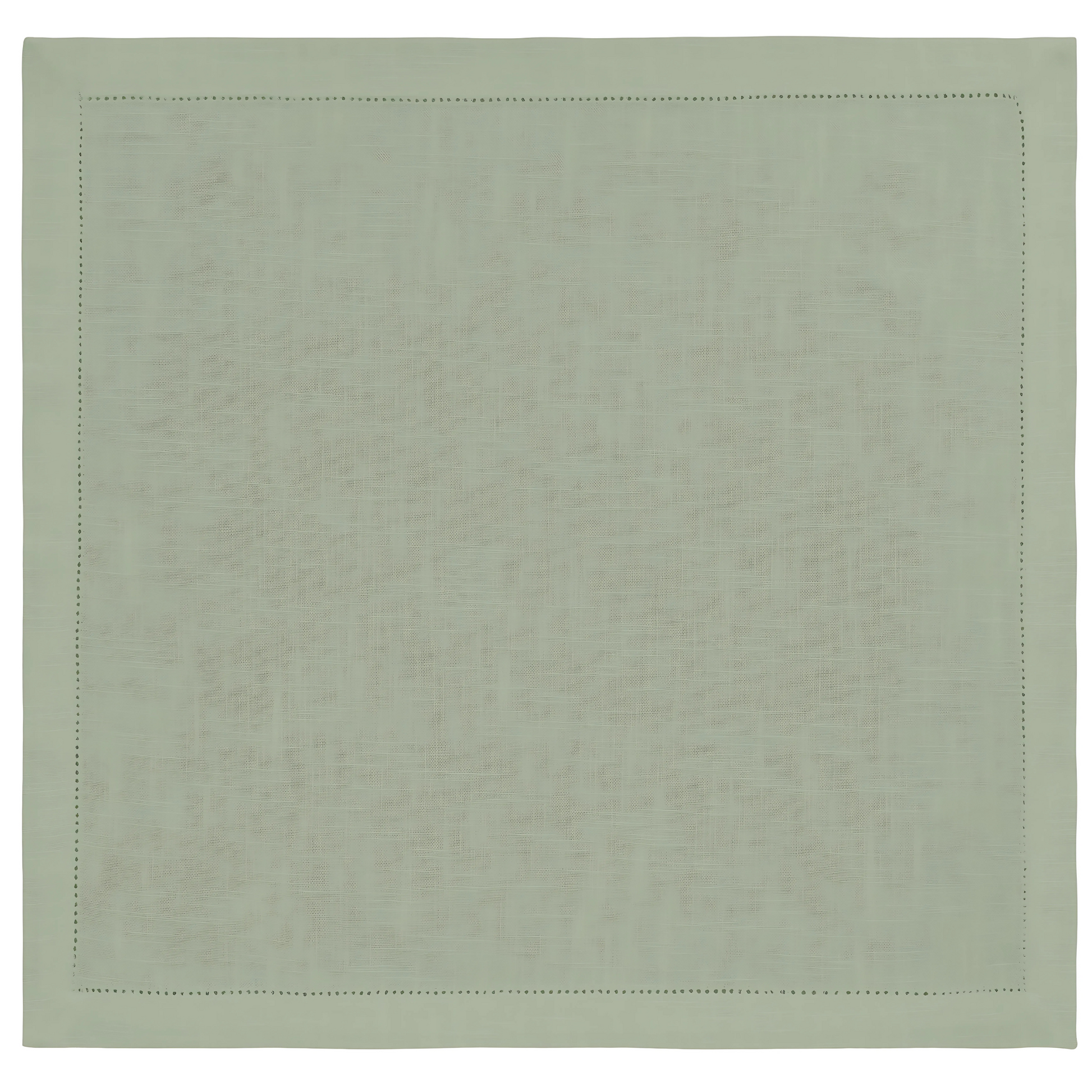 Guardanapo de tecido 100% algodão, na cor sálvia, com 50x50cm e acabamento em ponto ajour.