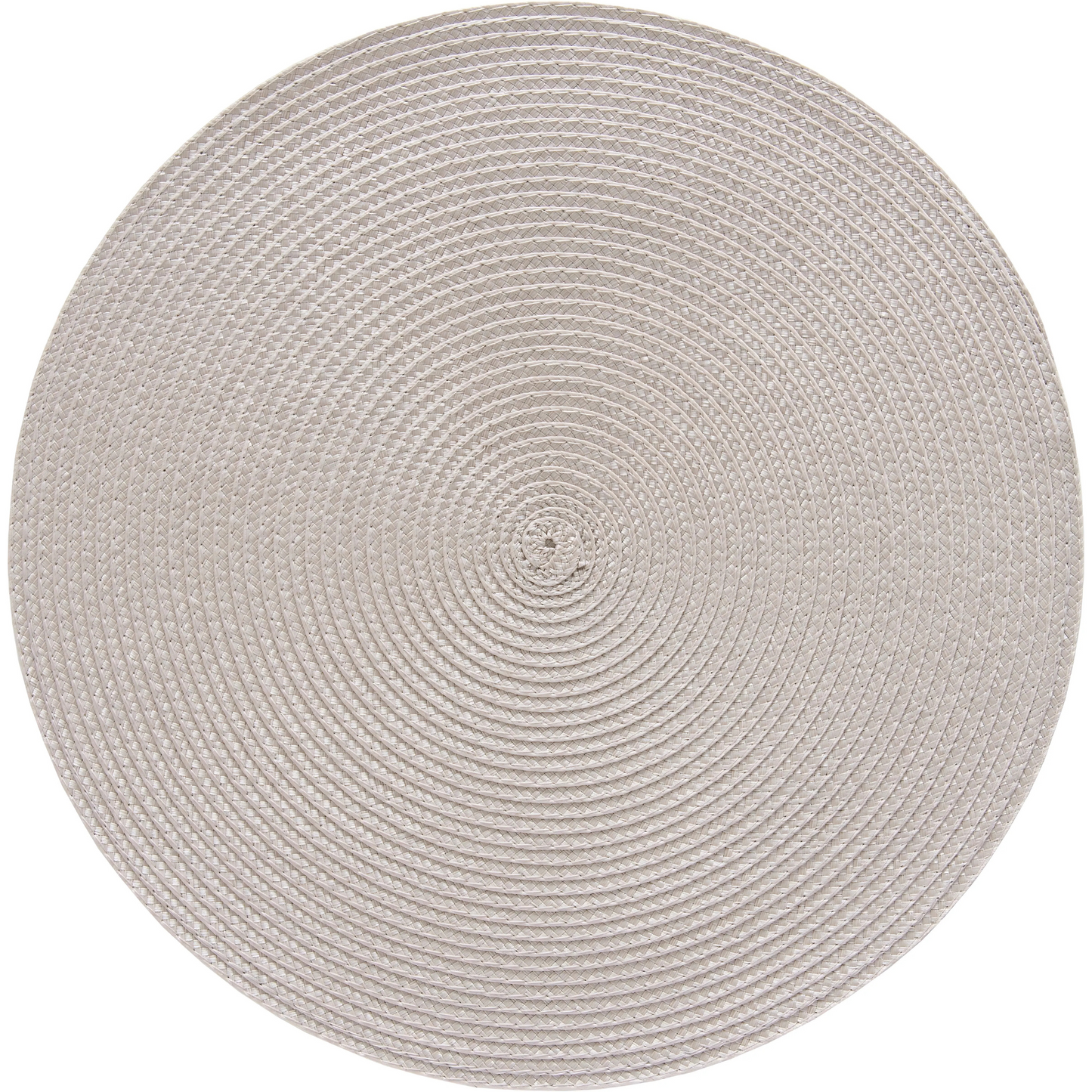 Jogo Americano Luna Vanilla (38cm) na cor off-white/creme, em material lavável, formato redondo.