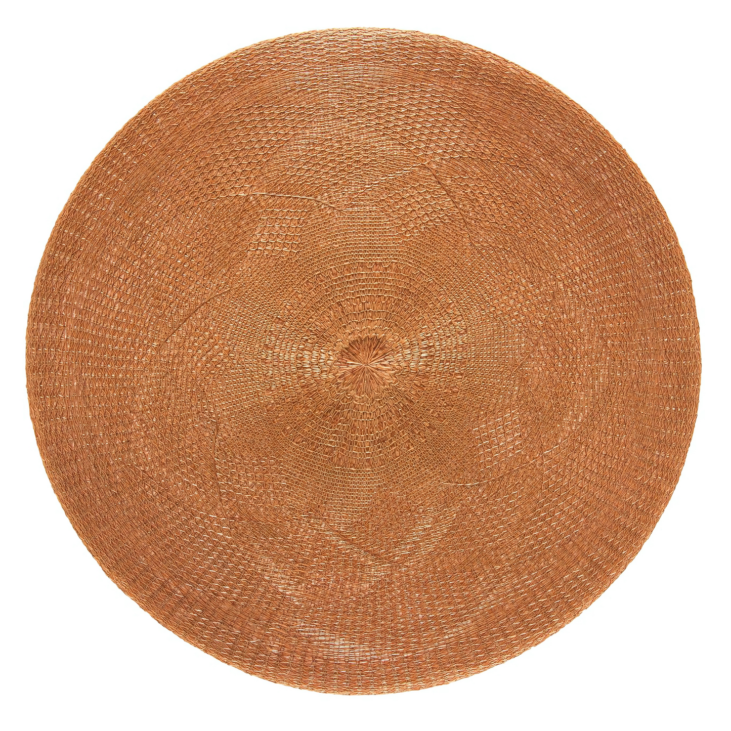 Jogo americano redondo Serenity na cor camurça, com 38cm de diâmetro.