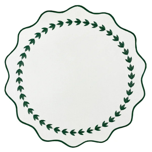 Jogo Americano - Impermeável Redondo Verde