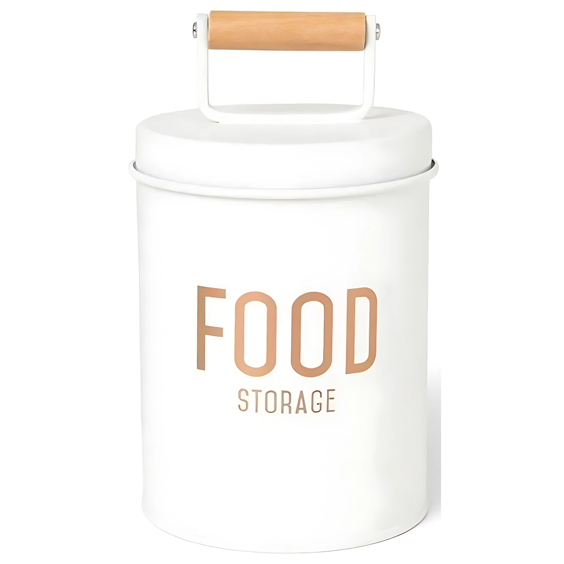 Pote para condimento na cor branca da linha Enjoy, em uma bancada de cozinha.