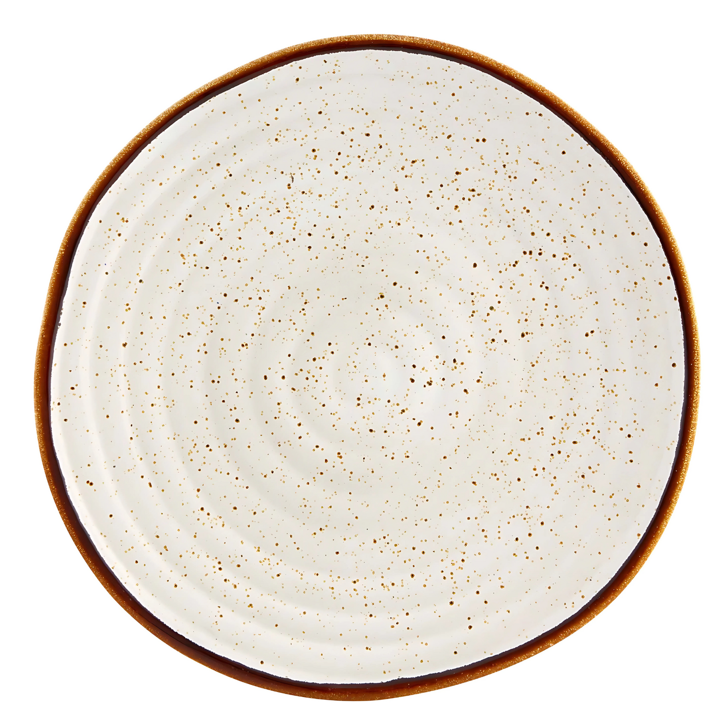 Prato de Sobremesa Rustic Blend White (22cm) em Cerâmica Grés, destacando a textura rústica.