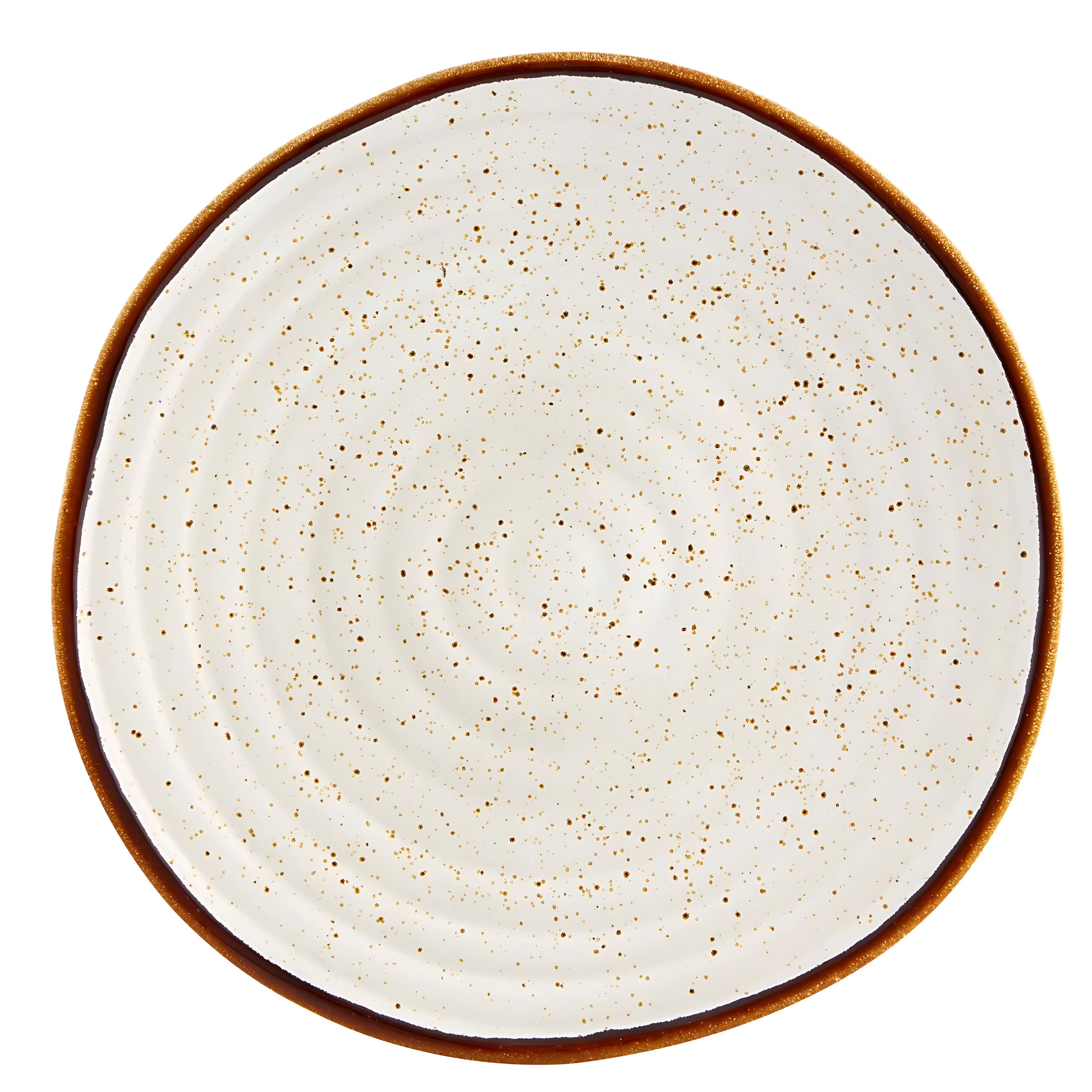 Prato de Sobremesa Rustic Blend White (22cm) em Cerâmica Grés, destacando a textura rústica.