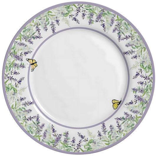 Prato de sobremesa de cerâmica lavanda, 21cm, com estampa da linha Blessed Easter.