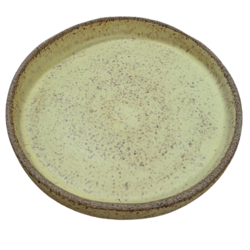 Prato 90º - Amarelo Fosco -  Cerâmica Artesanal  - 12cm