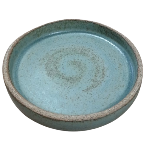 Prato 90º - Cinza Grafite - Cerâmica Artesanal - 12cm