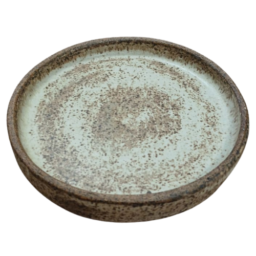 Prato 90º - Creme Brulle - Cerâmica Artesanal - 12cm