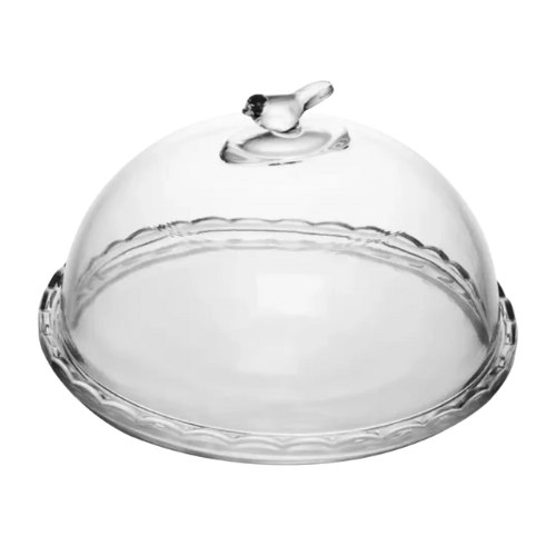 Queijeira c/ Tampa Cristal Ecológico - Bird - 20cm