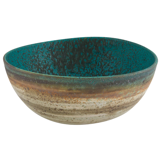 Saladeira Karma Sauvage (26cm) em Cerâmica Grés, destacando o formato de tigela e design orgânico.