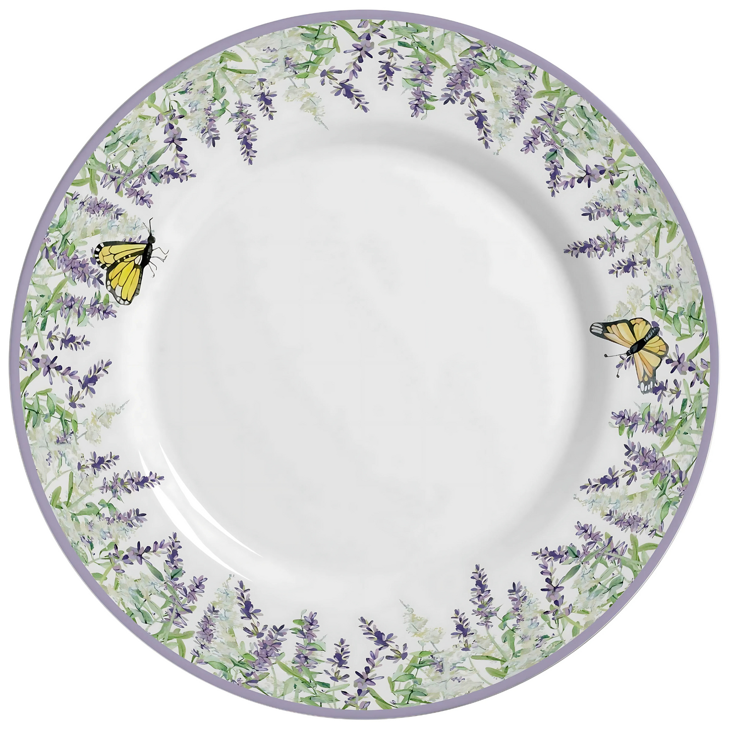 Sousplat de cerâmica lavanda, 34cm, com estampa da linha Blessed Easter.