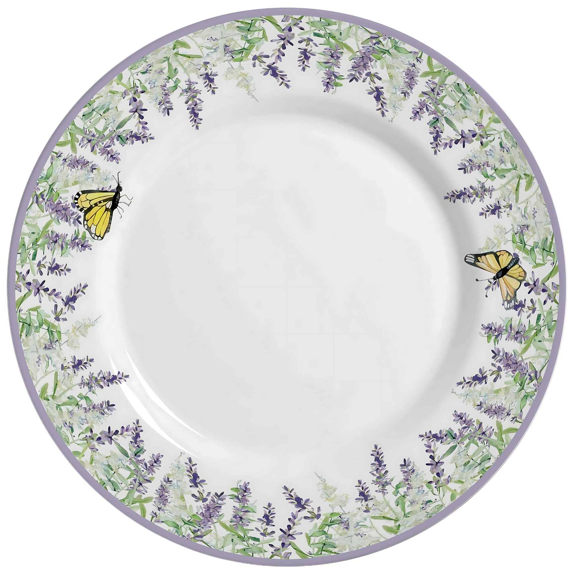 Sousplat de cerâmica lavanda, 34cm, com estampa da linha Blessed Easter.