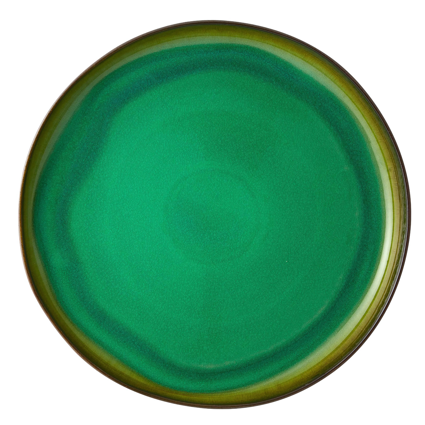 Travessa Karma Amazon (41cm) em Cerâmica Grés, destacando o tamanho grande e as cores tropicais.