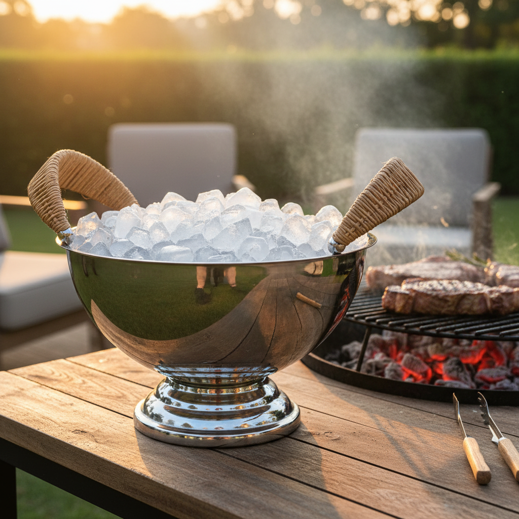 Bowl Inox Rattan - Churrasco com Gelo