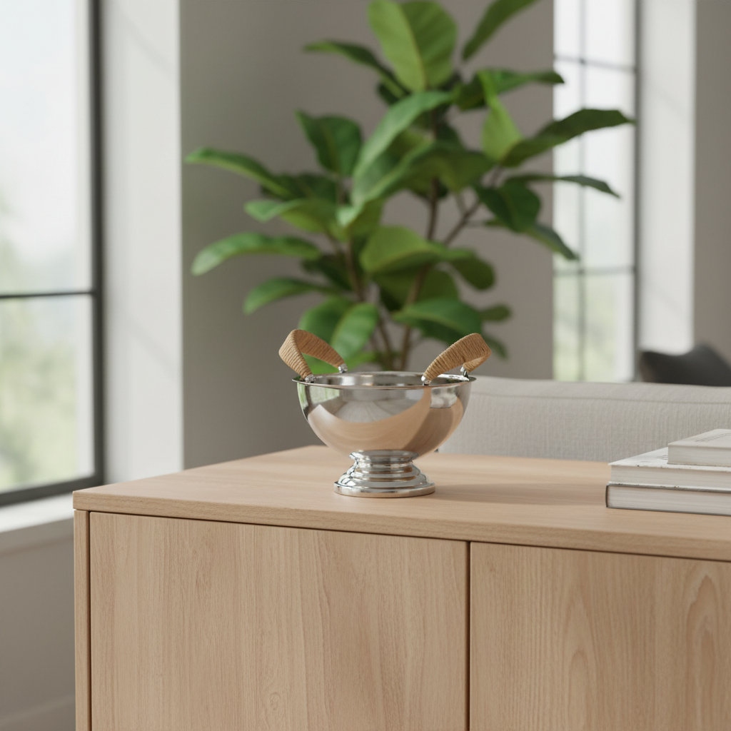 Bowl Inox Rattan - Sala de Estar