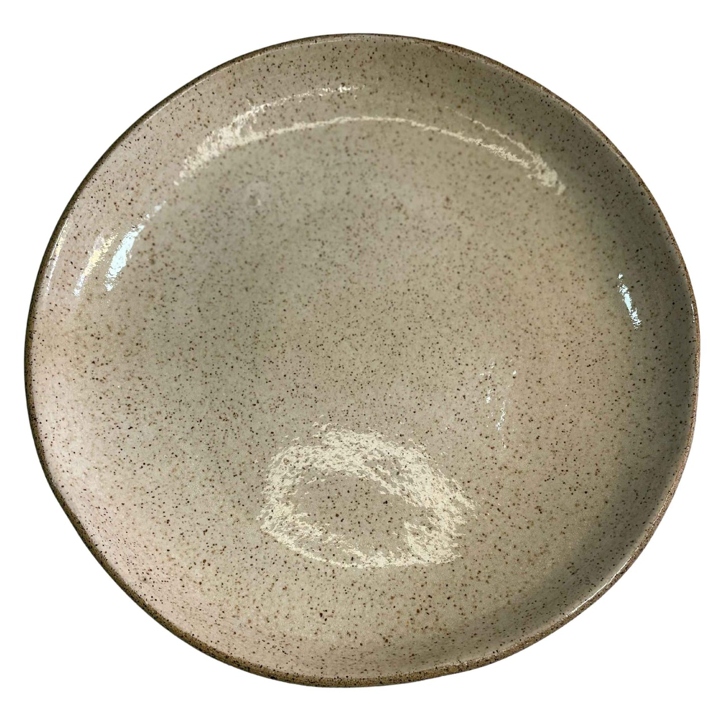 Prato de Sobremesa - Branco Brilho - Cerâmica Artesanal - 21cm