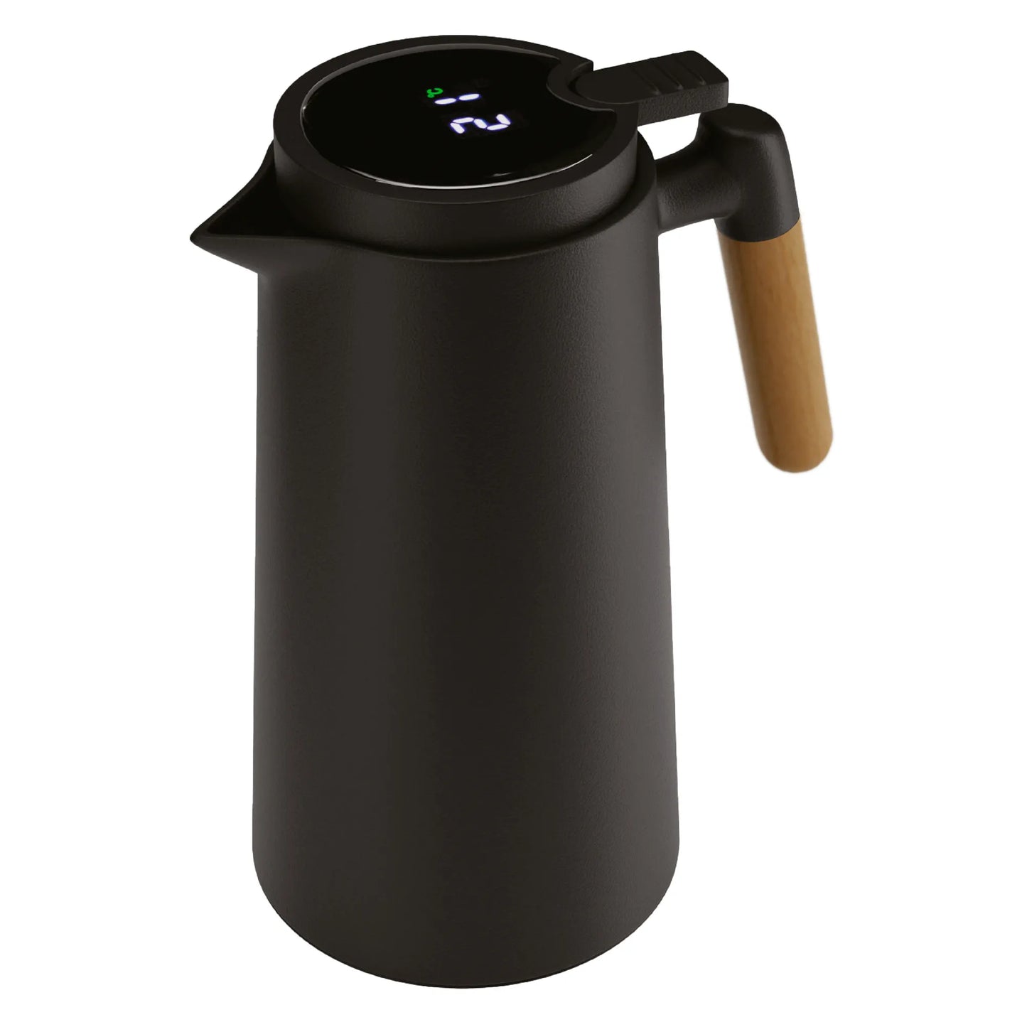 Garrafa Térmica com Termômetro - Preta - 1000ml