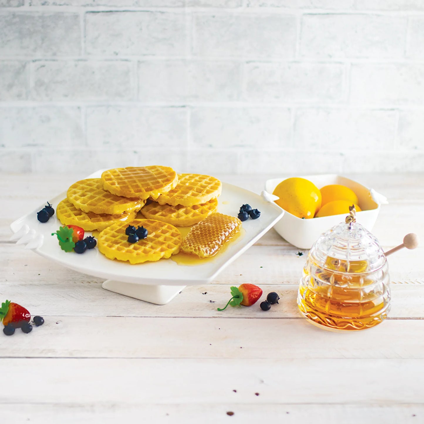 Meleira de Cristal c/ Pegador de Madeira - 12cm x 15cm