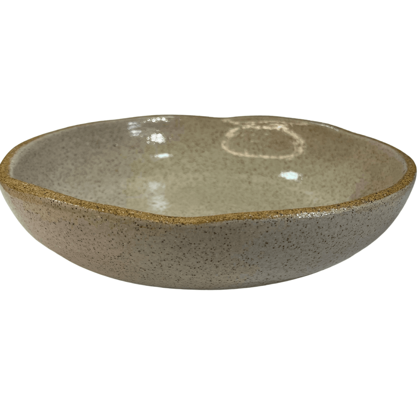 Prato Fundo - Branco Brilho - Cerâmica Artesanal - 21cm