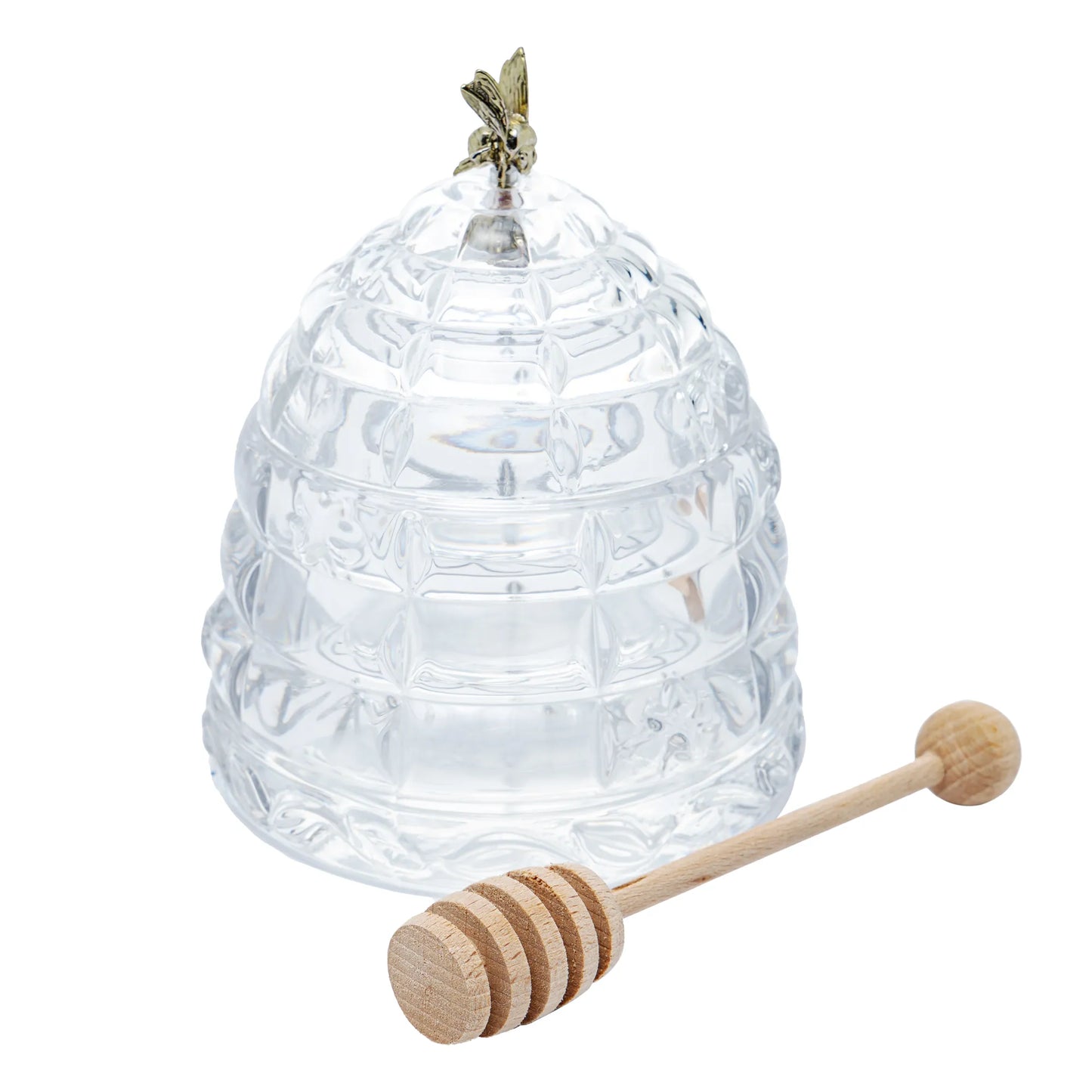 Meleira de Cristal c/ Pegador de Madeira - 12cm x 15cm