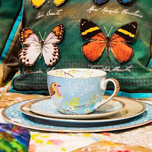 Xícara de Chá c/ Pires - Early Bird Blue - 280ml