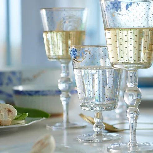 Water Glass - Royal Golden Dots - 360ml