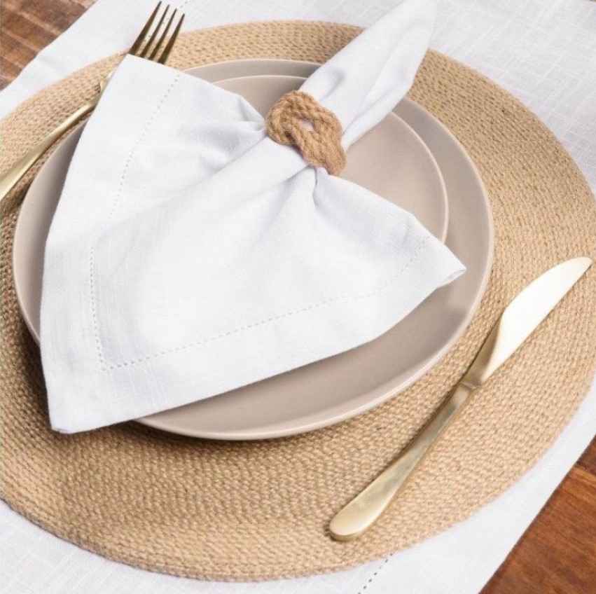 Guardanapo - Ponto Ajour Coloratta Branco - 50cm x 50cm