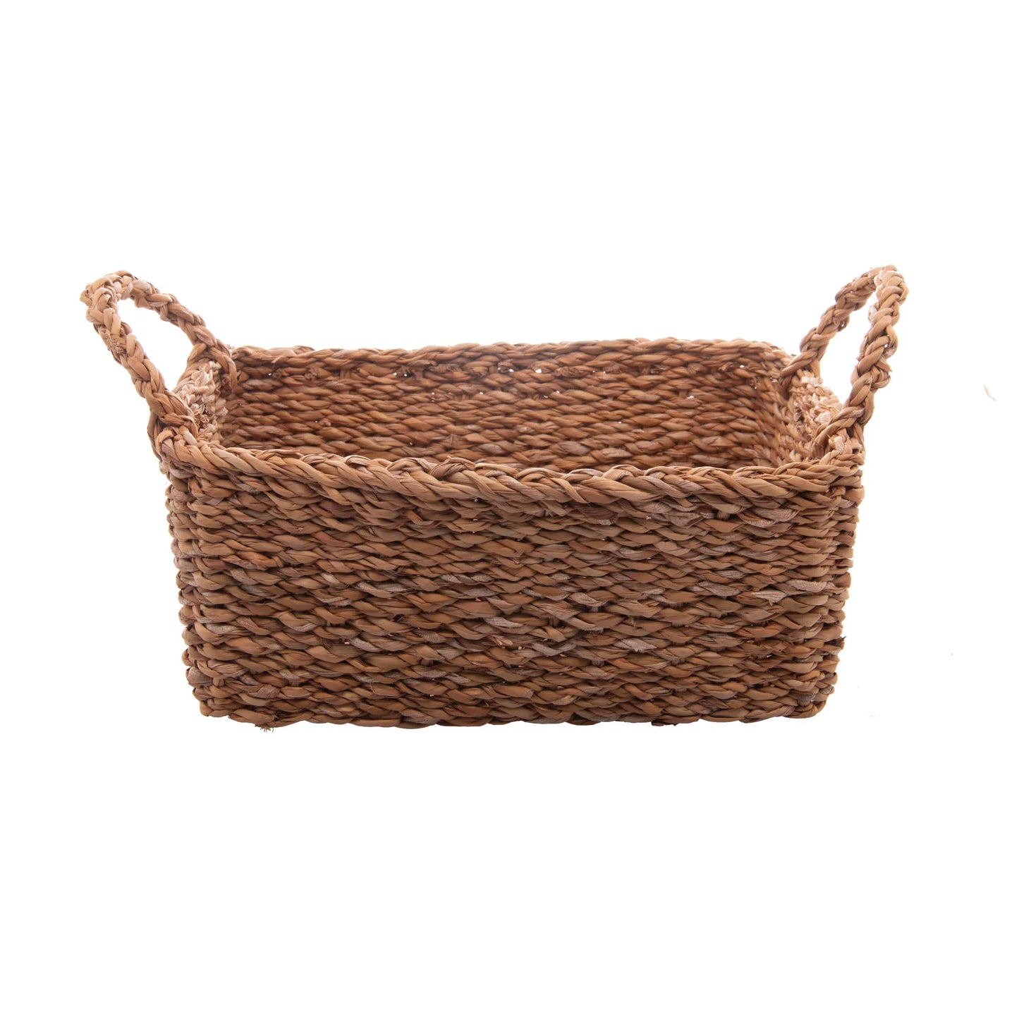 Conjunto 3 Cestas Retangulares c/ Alça - Fibra Natural