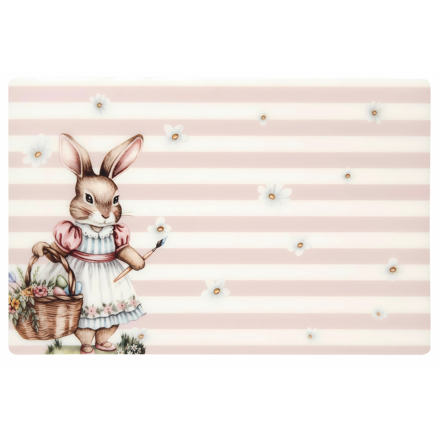 Kit de Jogo Americano Giardino Encanto (4 peças), redondo, com 45cm e estampa floral colorida.