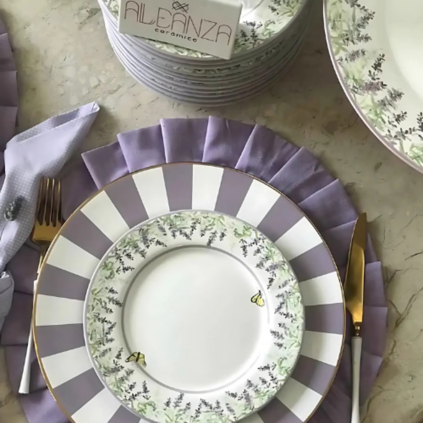 Prato de Sobremesa - Blessed Easter Lavanda - 21cm