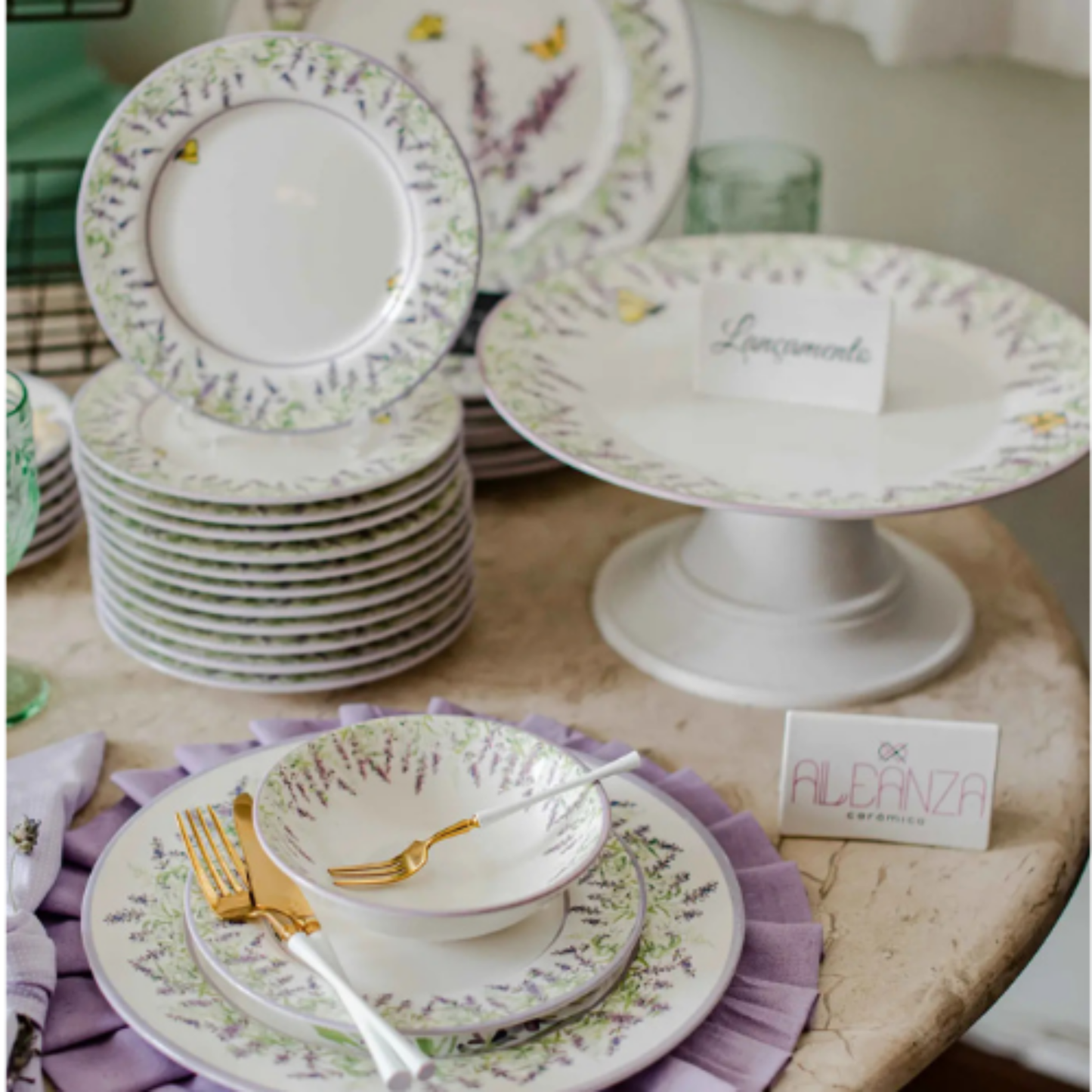 Prato de Sobremesa - Blessed Easter Lavanda - 21cm