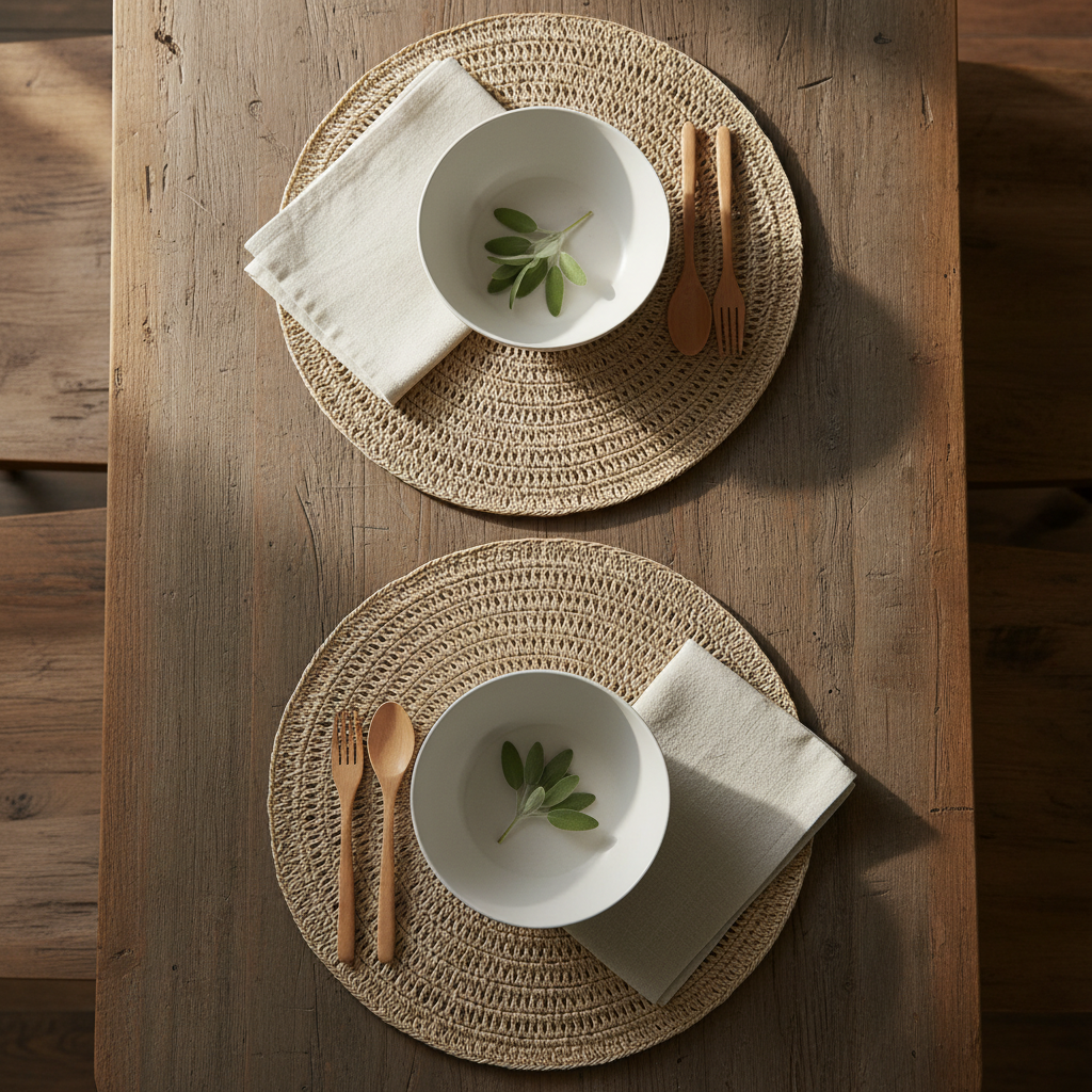 Set 2 Jogo Americano - Flat Lay Ambientado