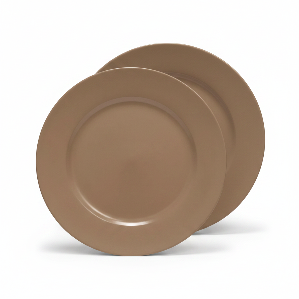 Set 2 Sousplat Taupe - Fundo Branco