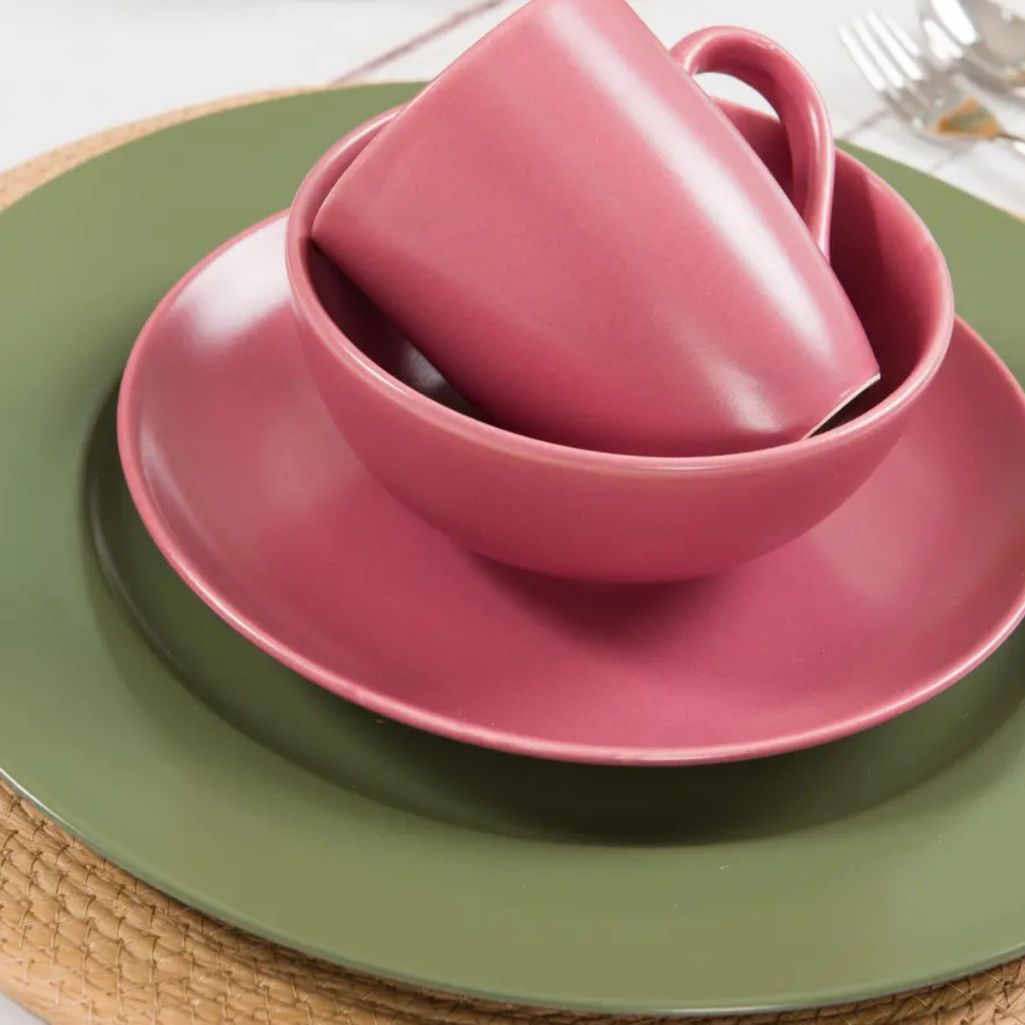 Sousplat - Basic Verde Eucalipto - 33cm